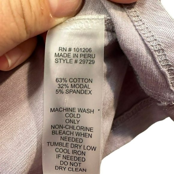 Soft Surroundings Lavender Purple Mock Neck Tank Shirt Womens L - Picture 5 of 5